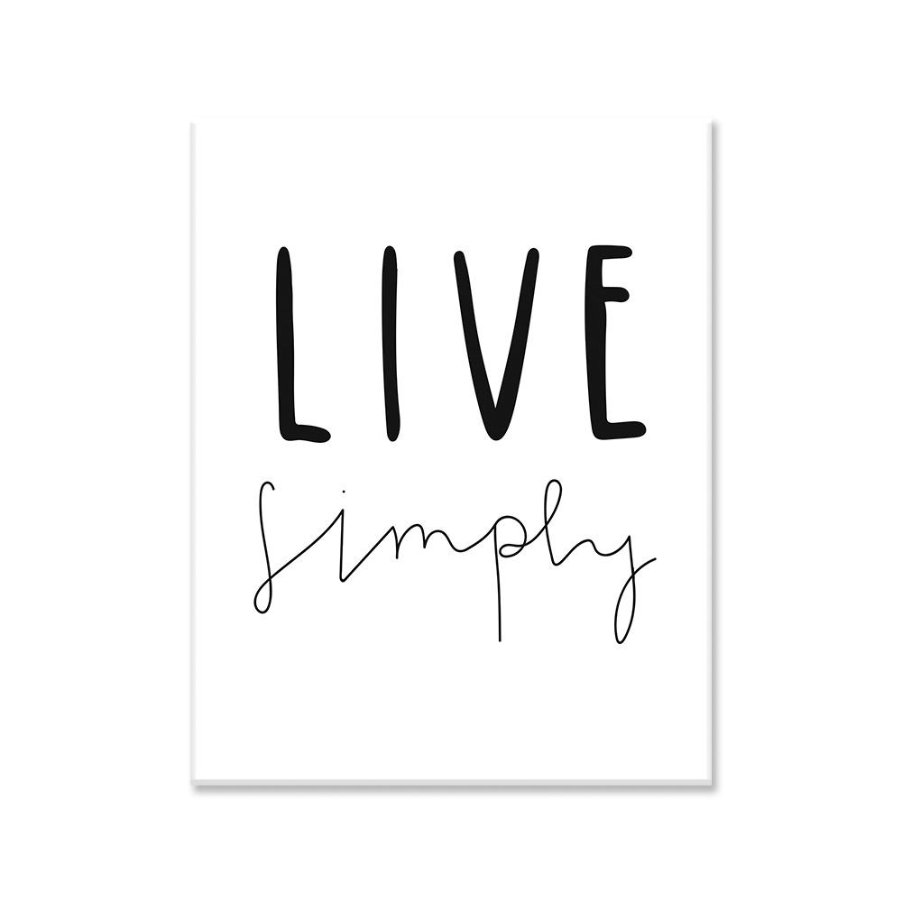 Live simply canvas