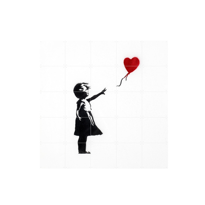 Cuadro decorativo IXXI - Girl With Balloon 100 x 100