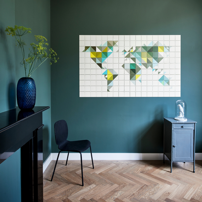 Cuadro Decorativo IXXI The World Tangram Yellow/Green 180 x 100