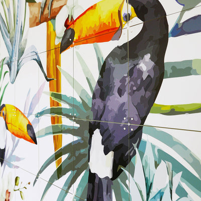 Cuadro decorativo IXXI - Tiger Jungle & Toucan Family (Doble Cara)