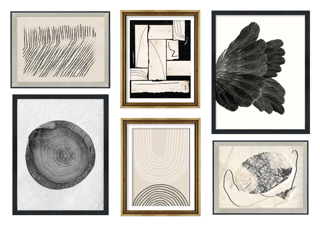 Composición 6 Cuadros M-L