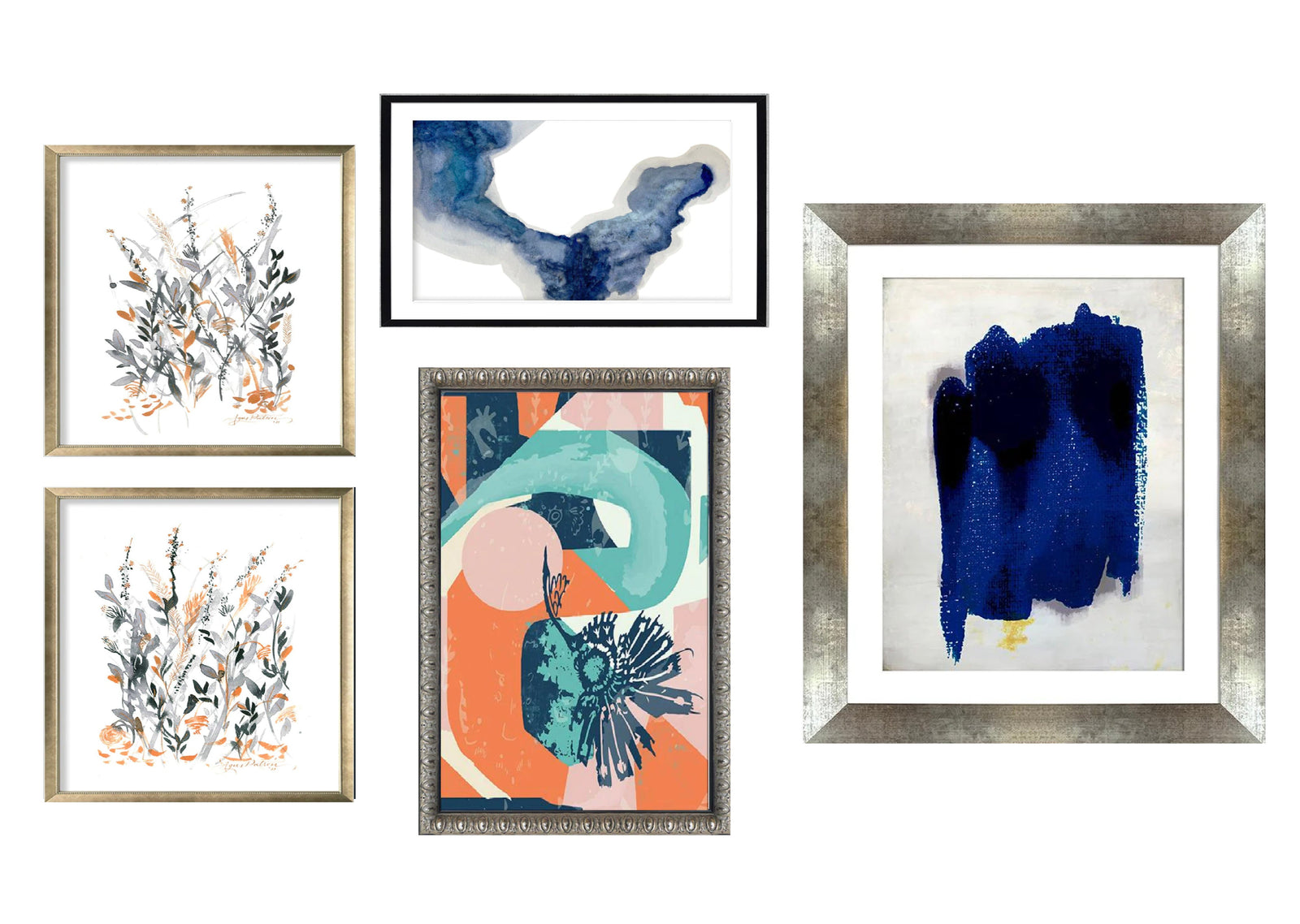 Composición 5 Cuadros M