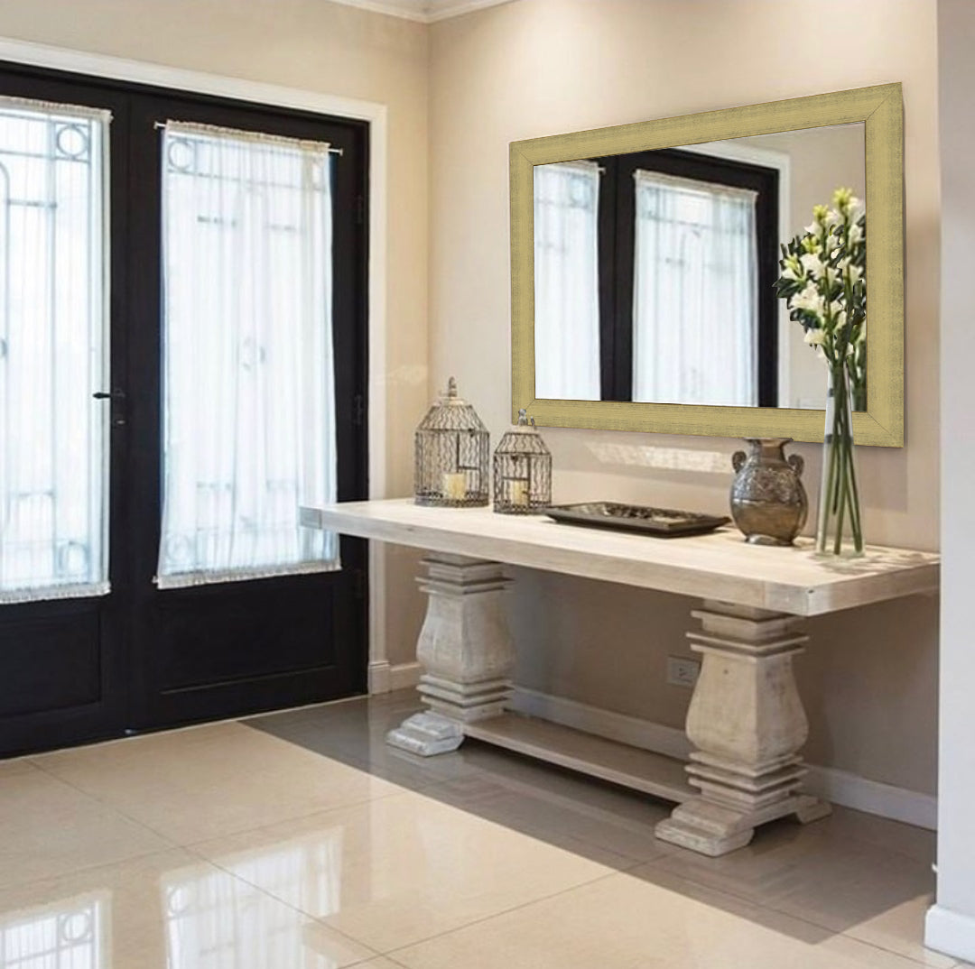 Espejo Rectangular Dorado Envejecido