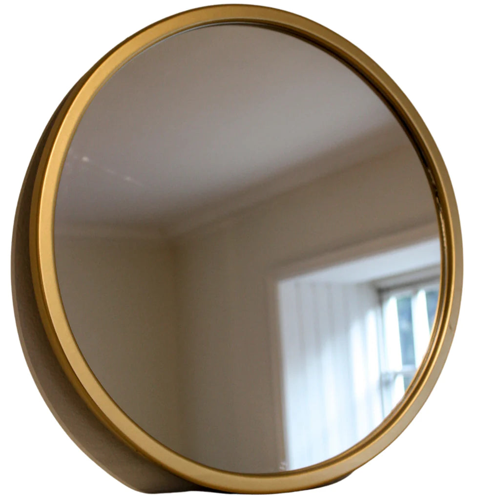 Espejo Circular Dorado