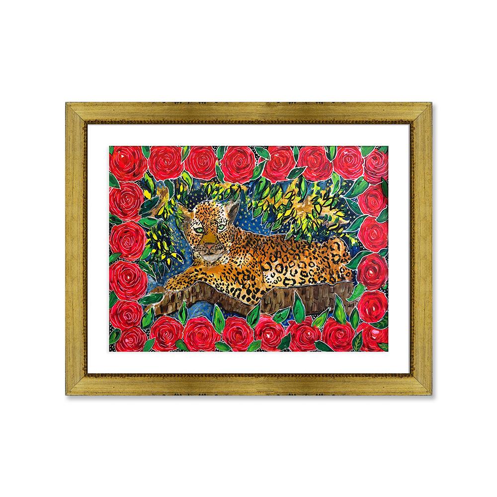 Leopardo rosas