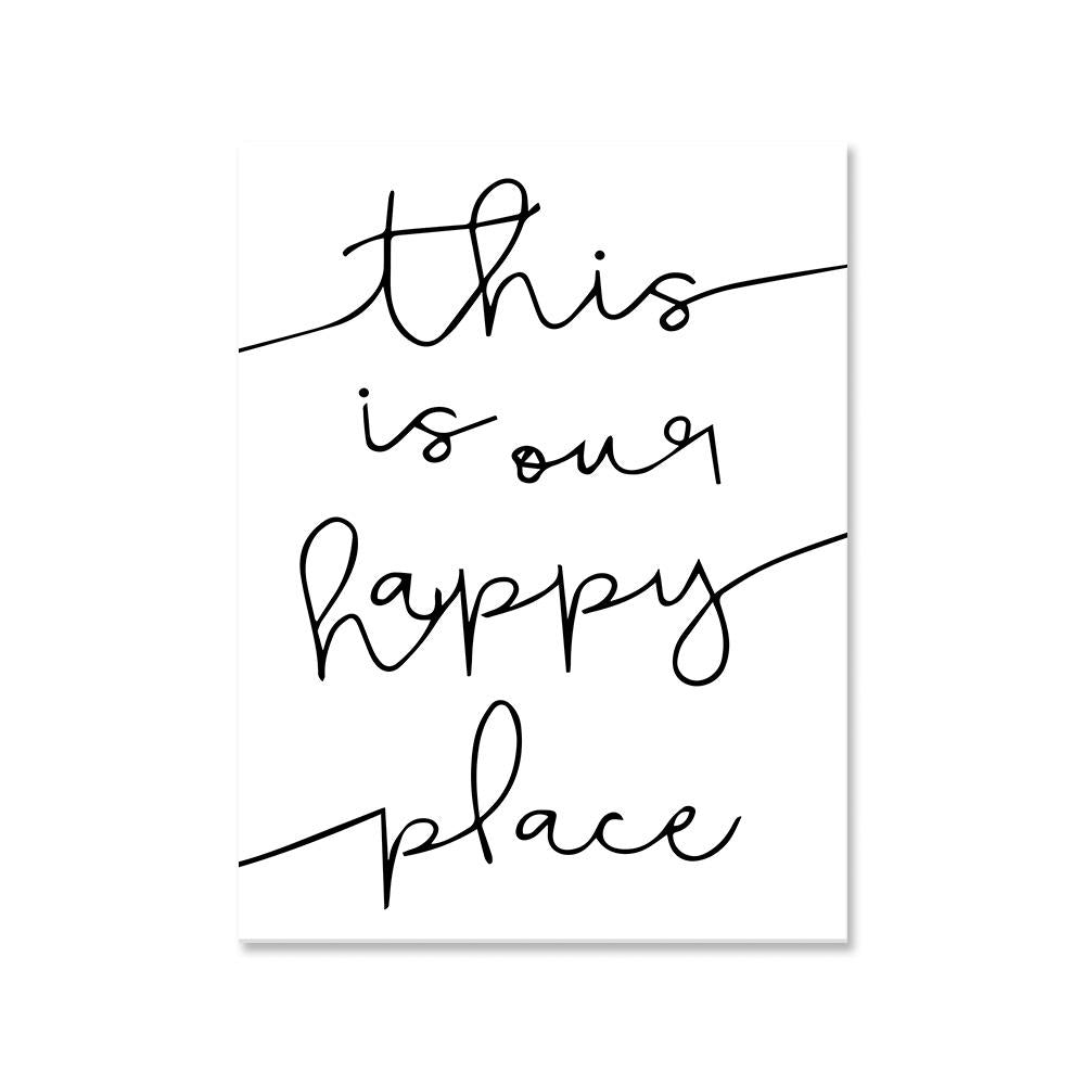 This is our happy place canvas