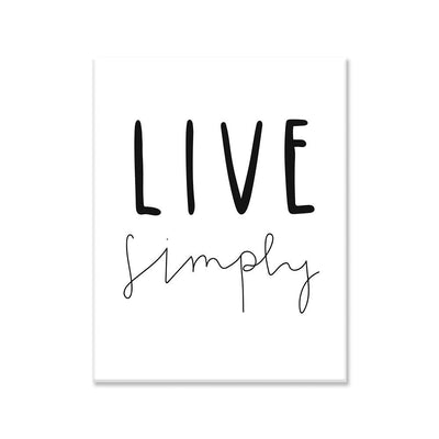 Live simply canvas