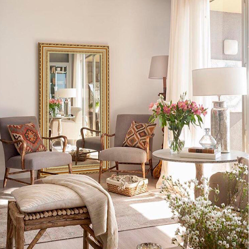 Espejo Rectangular Dorado