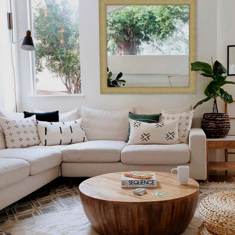 Espejo dorado envejecido