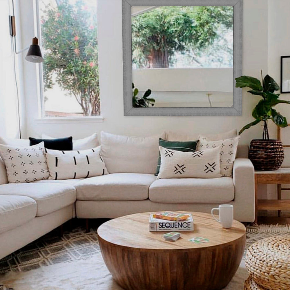 Espejo cuadrado plata