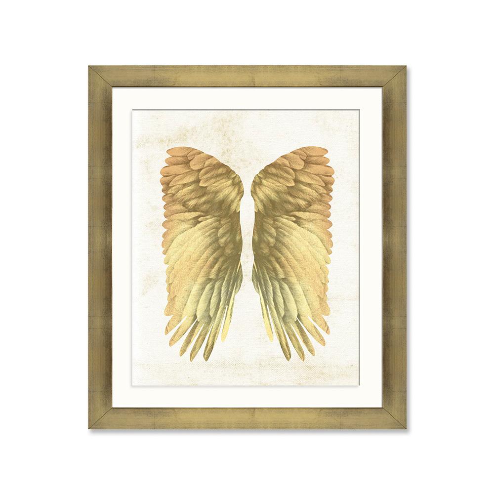 2 alas plumas doradas