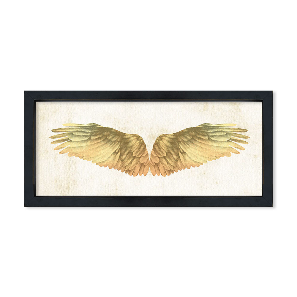 Ala pluma dorado horizontal