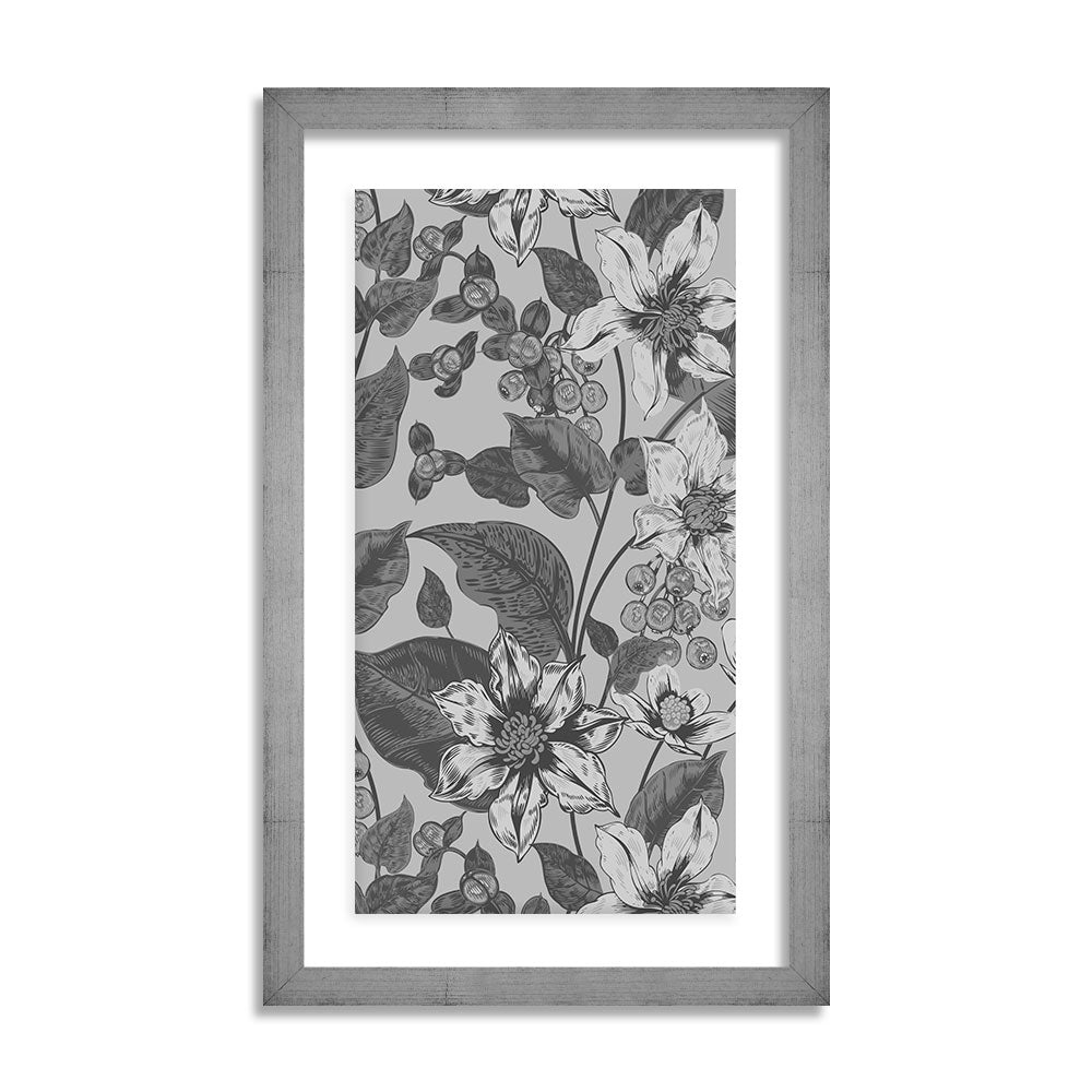 Floreado blanco y negro