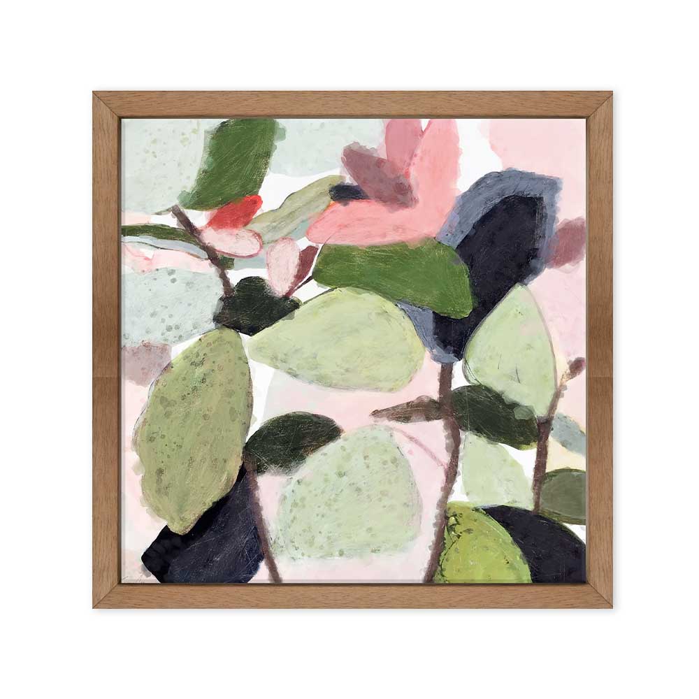 Flores abstractas 2 canvas con marco