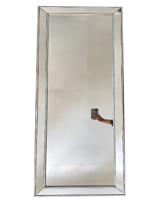 Espejo Plateado Marco Espejo Plateado 50 cm x 140 cm