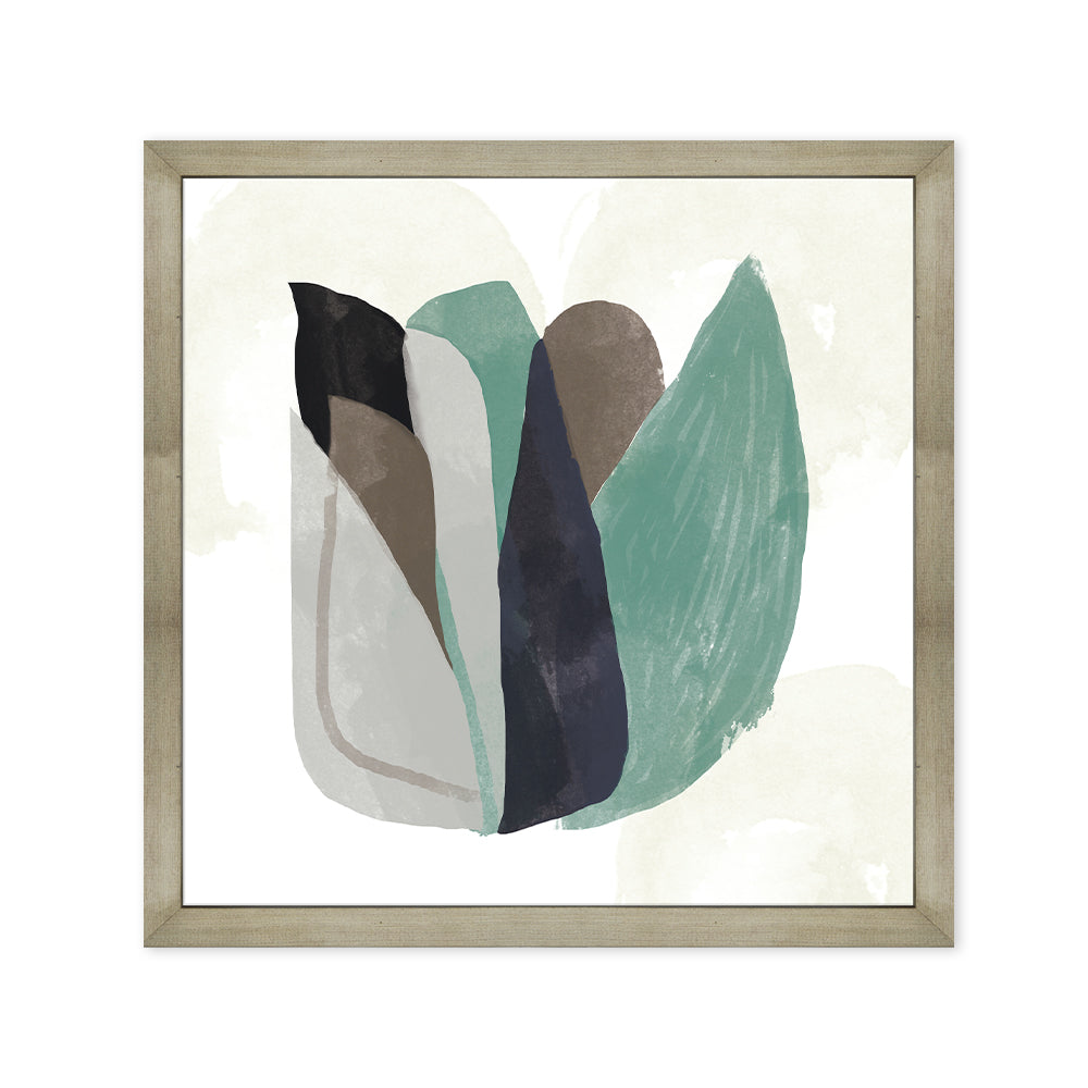 Lotus gris canvas con marco